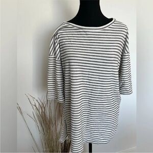 2/$20 Max&Cocos Oversized Striped Black and White Women's Top Size M